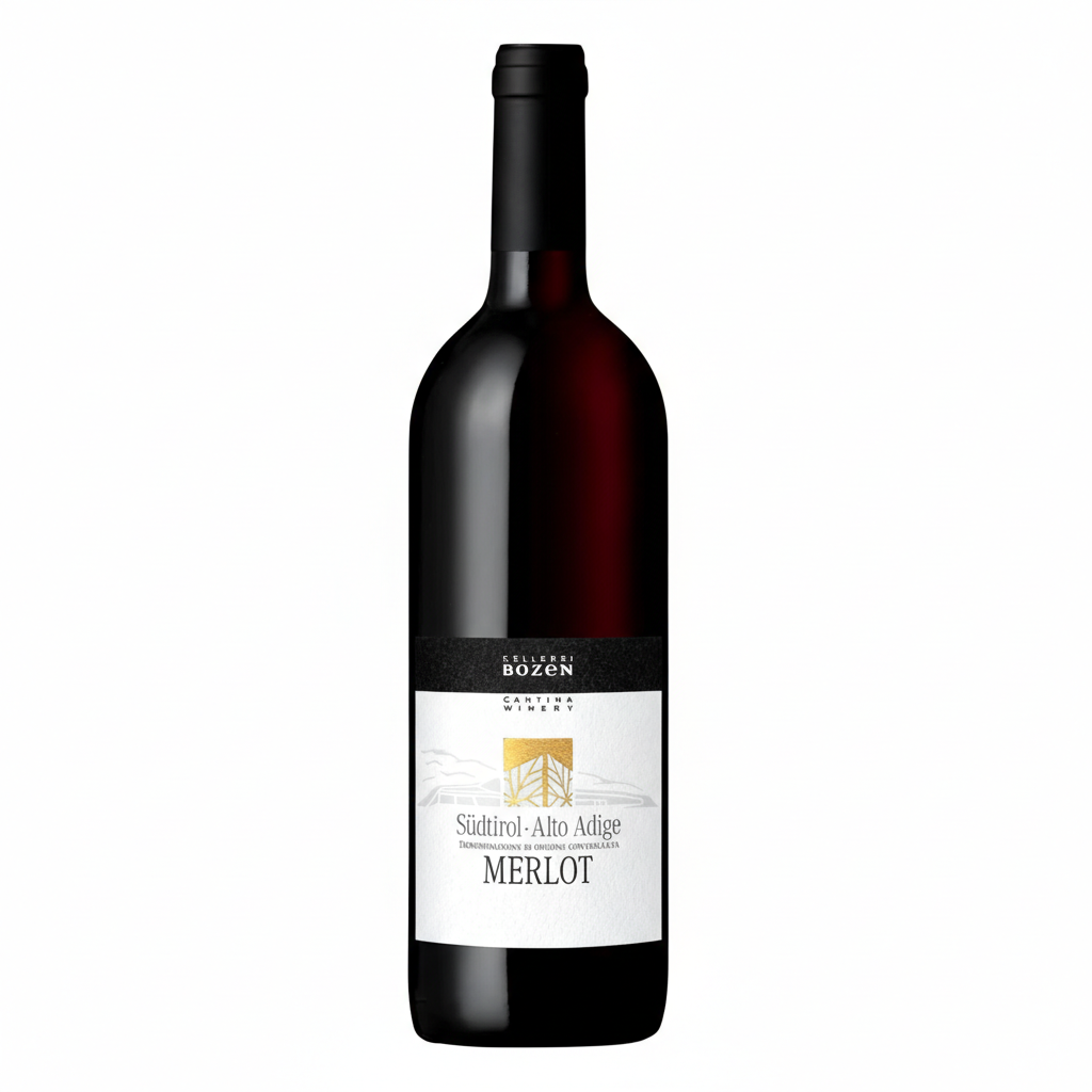 Merlot Südtirol 2024 - eine Flasche italienischer Rotwein
