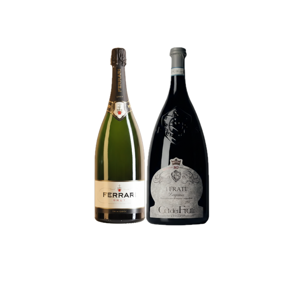 2er Weinpaket Big Bottle Party mit Lugana Magnum und Ferrari Spumante Magnum – große Flaschen für besondere Anlässe