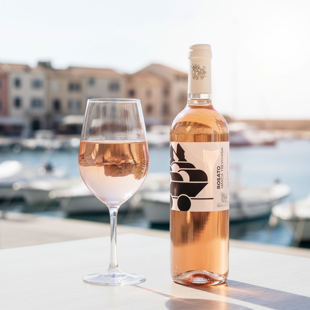 Sessantacampi Rosato Marca Trevigiana IGT 2024 - eine Flasche italienischer Rosewein - Lifestyle Bild