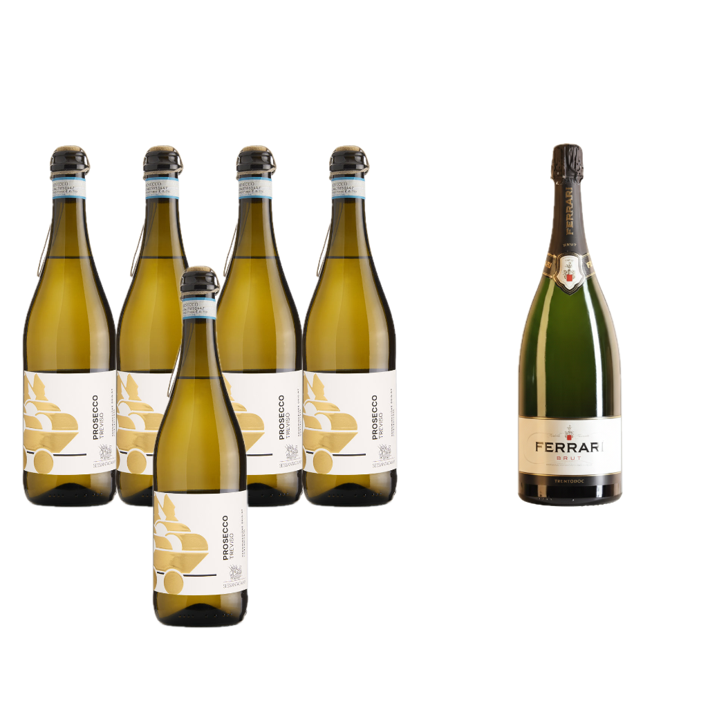 Weinpaket Sparkling Festival (6er) - Sessantacampi Prosecco Frizzante & Ferrari Trento Spumante Brut