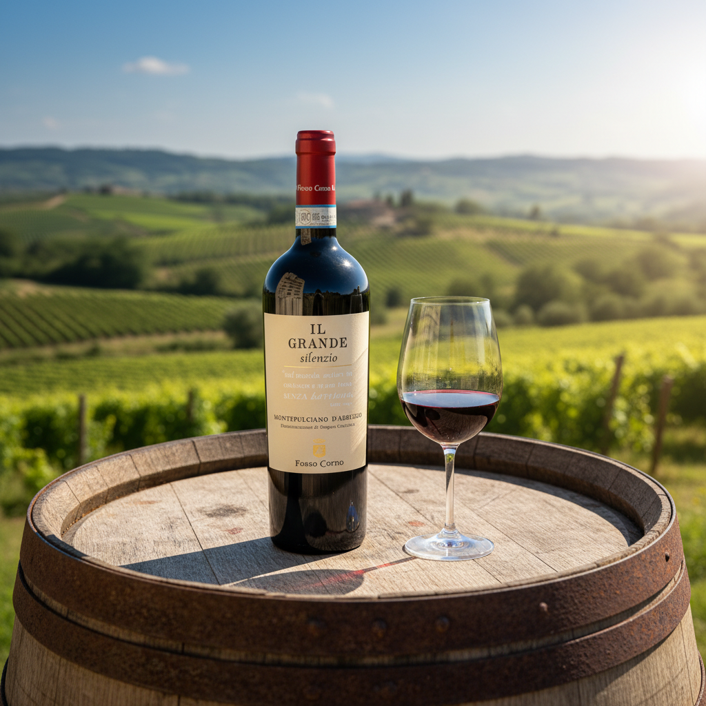 Fosso Corno Il Grande Montepulciano - eine Flasche italienischer Rotwein - Lifestyle Bild