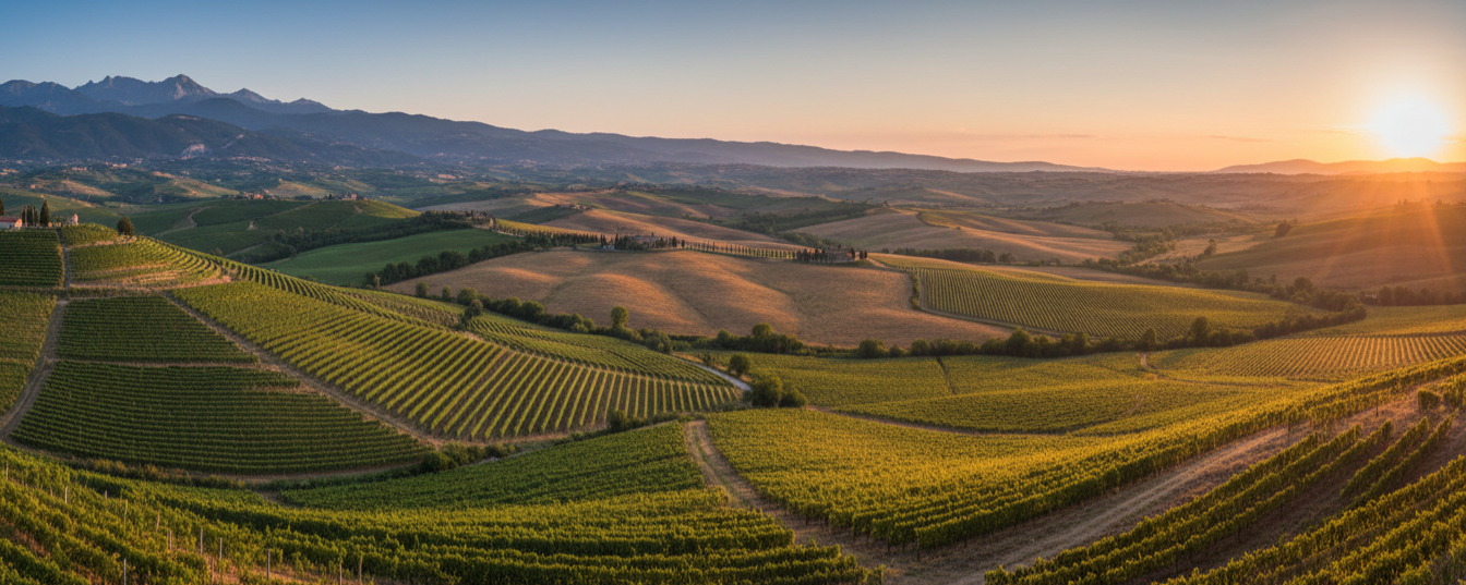 Banner Italien Landschaft Weinberge